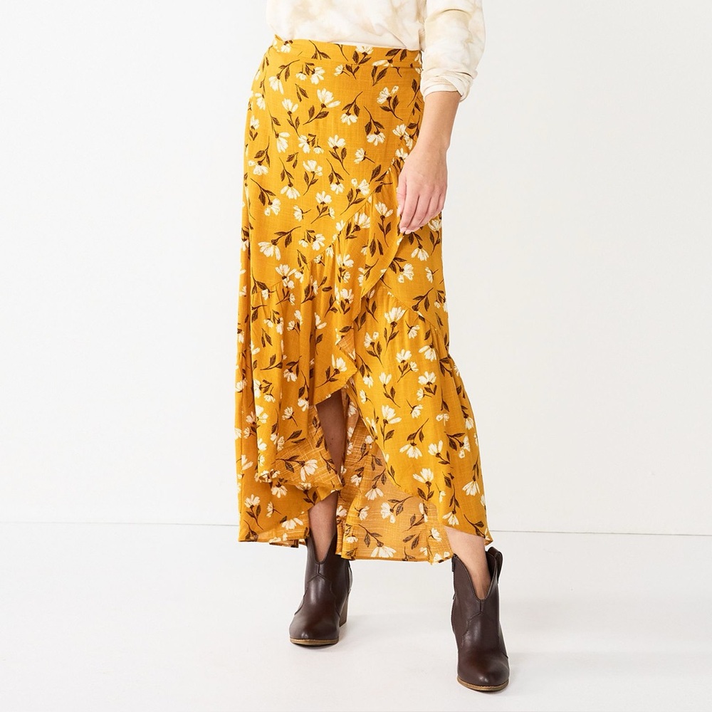Sonoma Goods For Life Wrap Ruffle Maxi Skirt